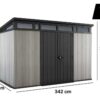 Keter Artisan gris - Abri de jardin - Avec porte à double pans - 342x218x226 cm – Image 2