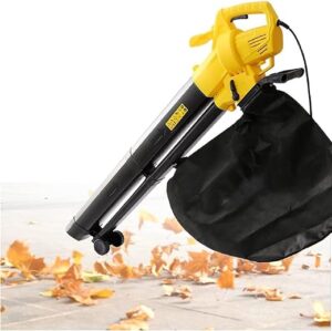 KIUYTQQ Machine de soufflage et d'aspiration de Feuilles, broyeur de Feuilles Domestique avec souffleur Haute Puissance intégré, souffleur et aspirateur de Feuilles de Jardin...
